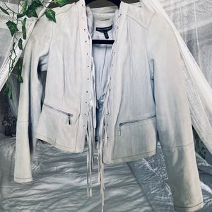 Grey Suede Festival Fringe Jacket